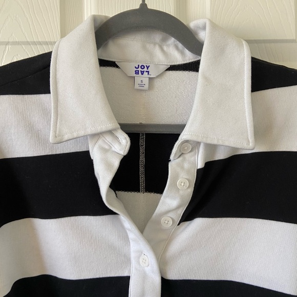 JoyLab White Polo with Black Trim - Picture 2 of 7